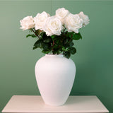 Real Touch Superior Rose White Stem