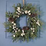 Premium Noel Nobel Berry & Bell Wreath 55CM