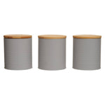 Set Of Three Alton Grey Cannisters - Set Of Three Alton Grey Cannisters Sterling Home 1