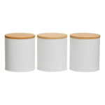 Set Of Three Alton White Cannisters - Set Of Three Alton White Cannisters Sterling Home 1