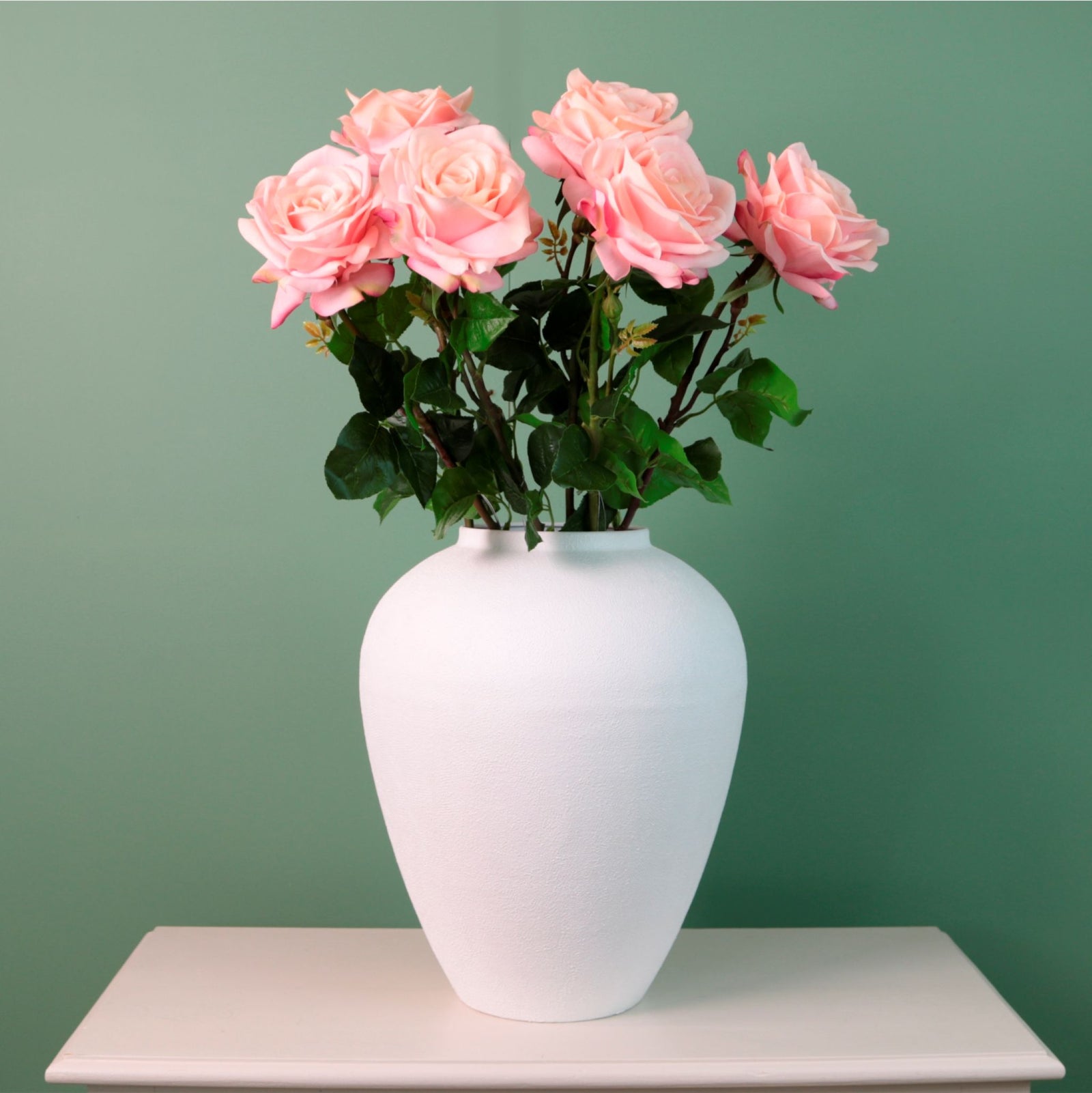 Real Touch Superior Rose Pink Stem - Real Touch Superior Rose Stem Pale Pink Sterling Home 1