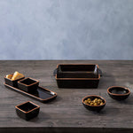 Calisto Set of 3 Dip Bowls with Tray in Black - Calisto Set of 3 Dip Bowls with Tray in Black Sterling Home 2