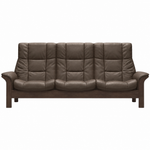 Stressless Buckingham High 3 Seater Sofa - High 3 Seater Sofa Batick 3 Seater Sofas Sterling Home 7 09385 Brown