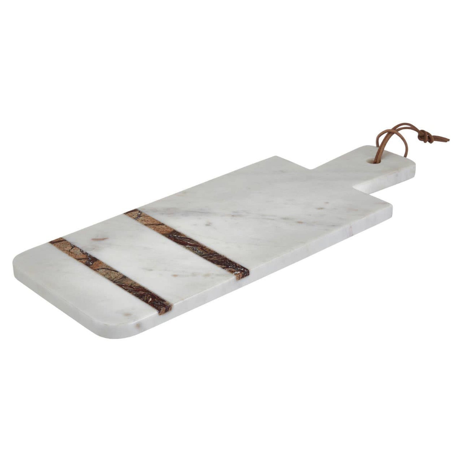Annika White And Brown Forest Marble Paddle Board - Annika White And Brown Forest Marble Paddle Board Sterling Home 2