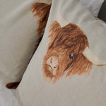 Highland Cow Checked Duvet Cover Set - DISC Highland Cow Checked Polycotton Duvet Set - King Accessories Sterling Home 2