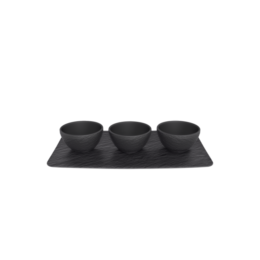Villeroy & Boch Set Of 4 Black Dip Bowls Sterling Home 2