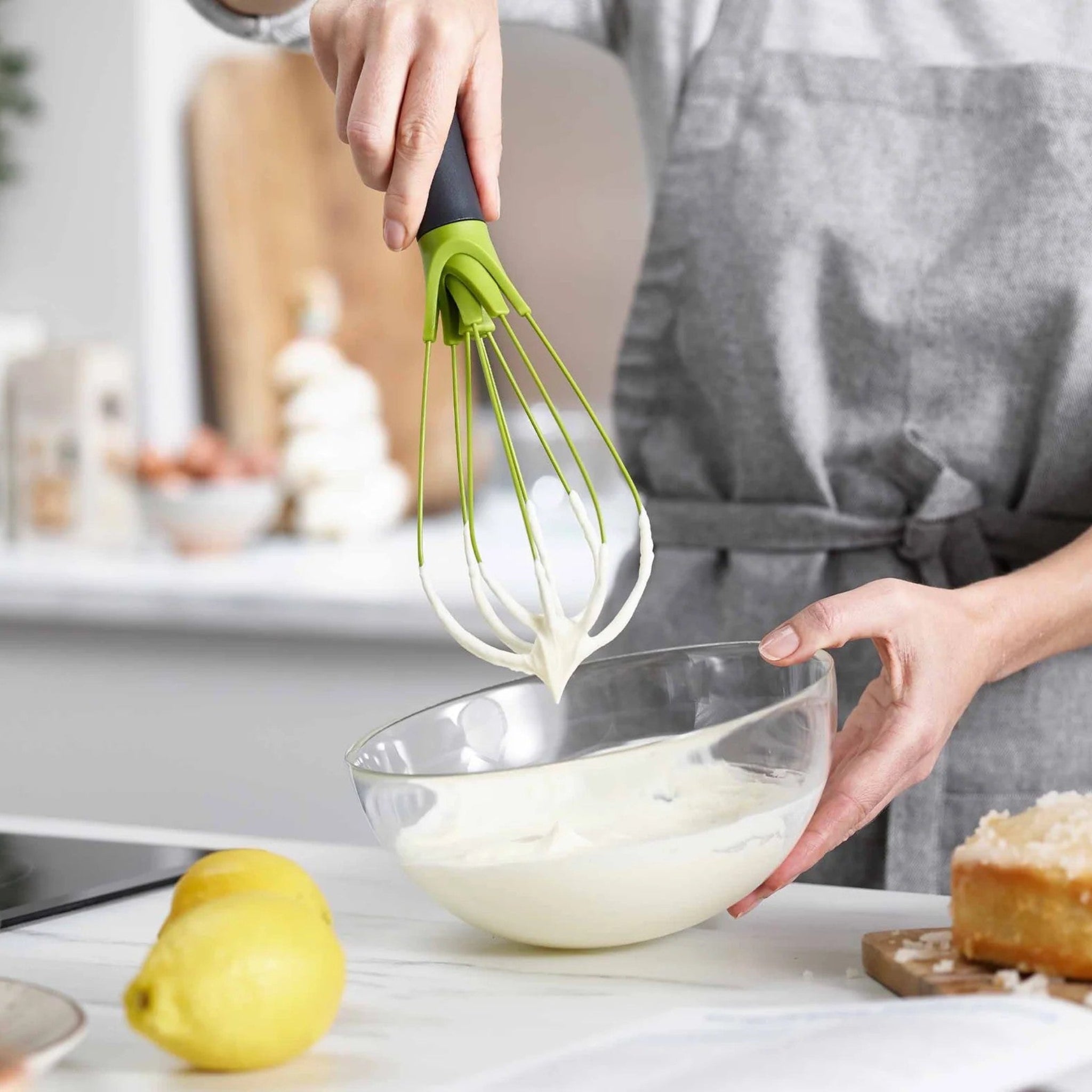 Joseph Joseph Grey and Green Twist Whisk - Twist Whisk Grey/Green Sterling Home 2