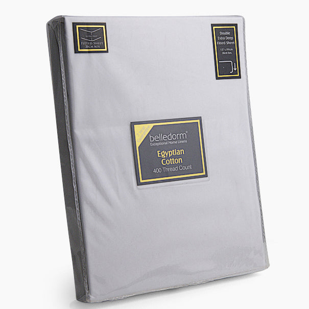 Egyptian Cotton White Fitted Bed Sheet - DISC Egypt Cotton 400 Fitted Sheet 15 Inch White - Double Accessories Sterling Home 2