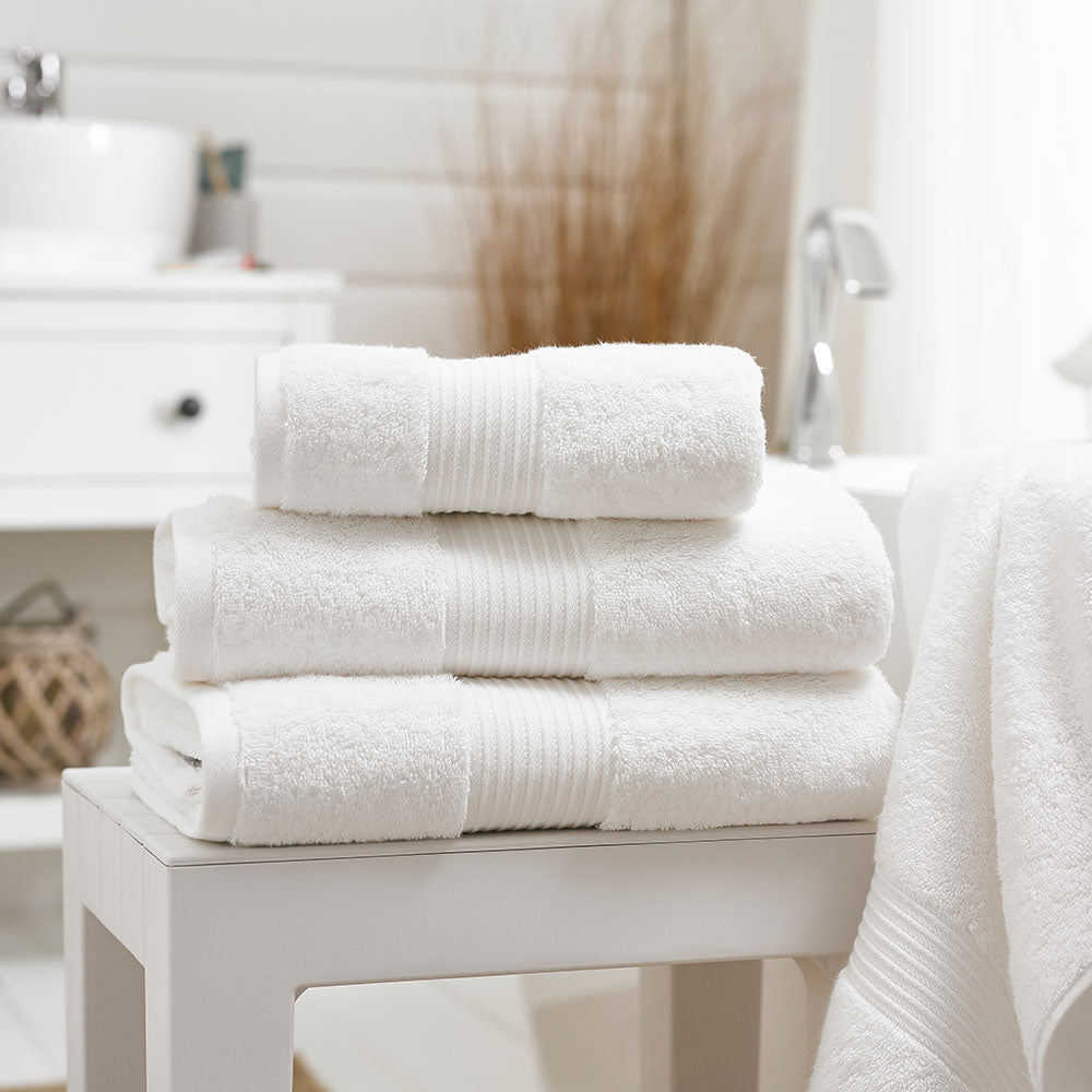 Bliss White Towel - Bliss Towel White - Face Accessories Sterling Home 1