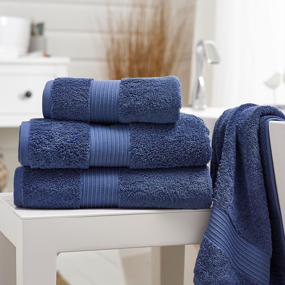 Bliss Dark Blue Face Cloth - Bliss Towel Denim - Face Accessories Sterling Home 1