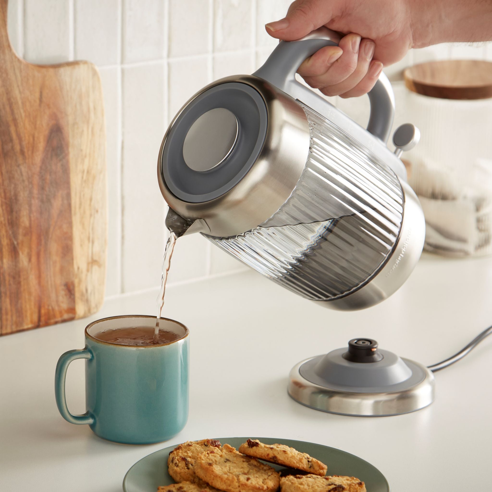 Morphy Richards Lantern Glass Kettle Smoked 1.5L - Lantern Jug Glass Kettle-Smoked 1.5L Sterling Home 3
