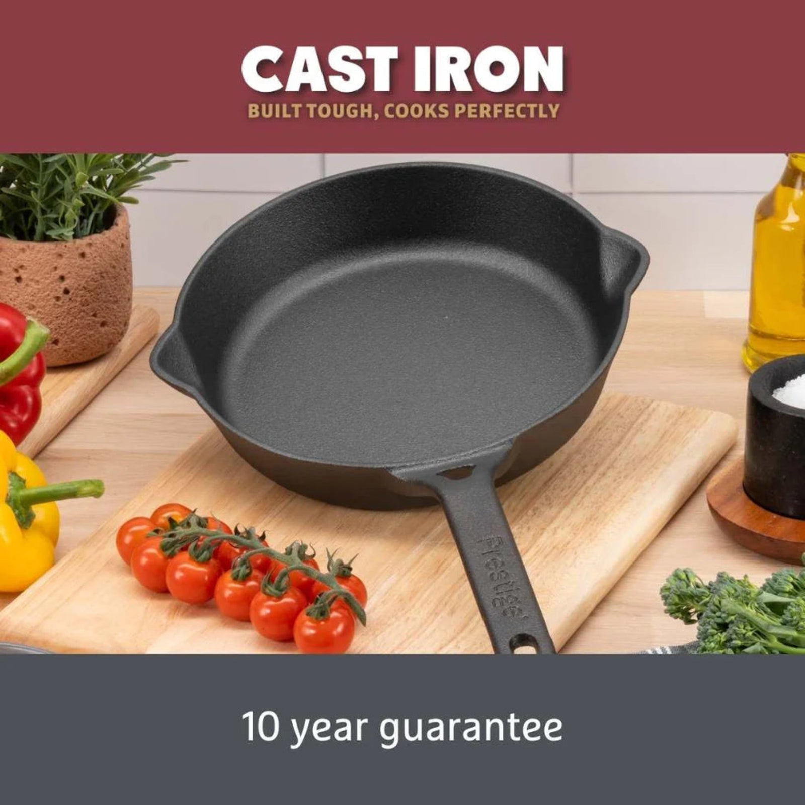Prestige Cast Iron Frying Pan 22CM - Prestige Cast Iron 22CM Skillet / Frypan Sterling Home 2