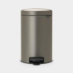 Brabantia NewIcon Pedal Bin Platinum 12L Sterling Home 1