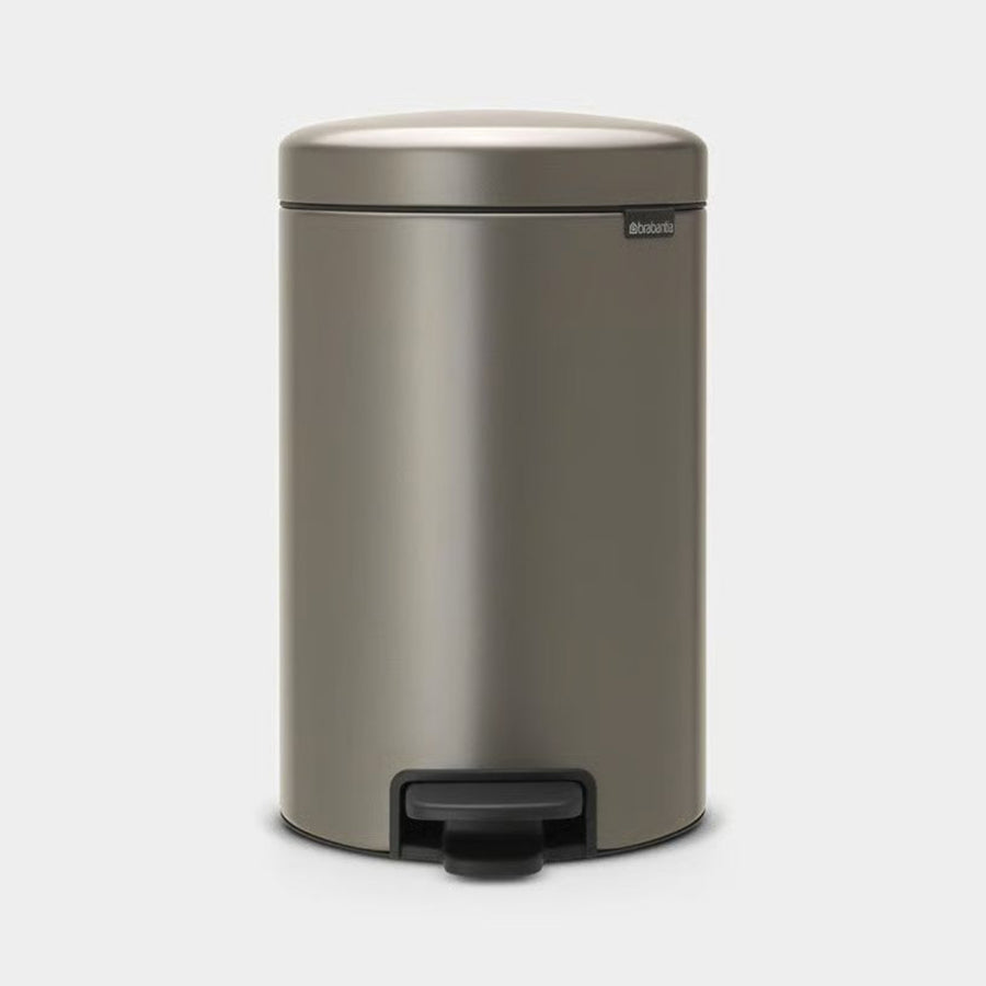 Brabantia NewIcon Pedal Bin Platinum 12L Sterling Home 1