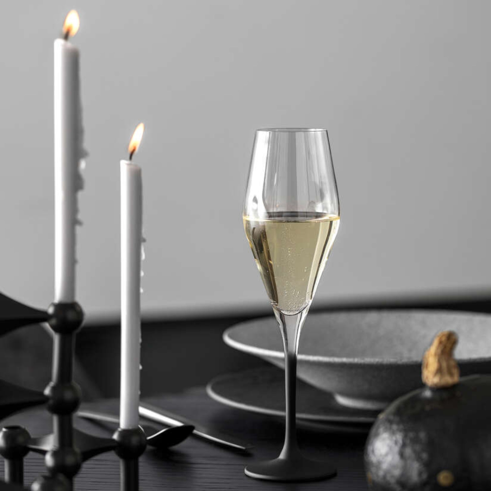 Villeroy & Boch Set Of 4 Black Champagne Flutes - Champagne Flute Black 4 Pack Sterling Home 1