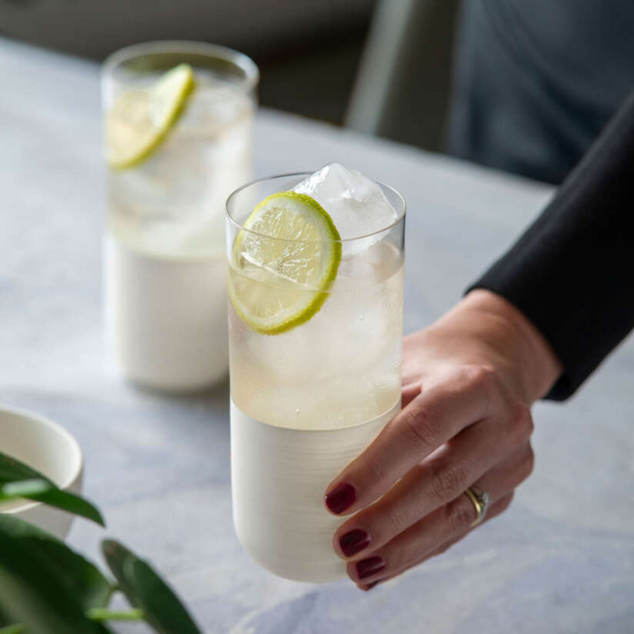 Villeroy & Boch Set Of 4 White Highball Glasses Sterling Home 1