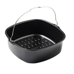 Pyrex Metal Sq Roaster& Handle Air Fryer - Pyrex Metal Sq Roaster& Handle Air Fryer Sterling Home 3