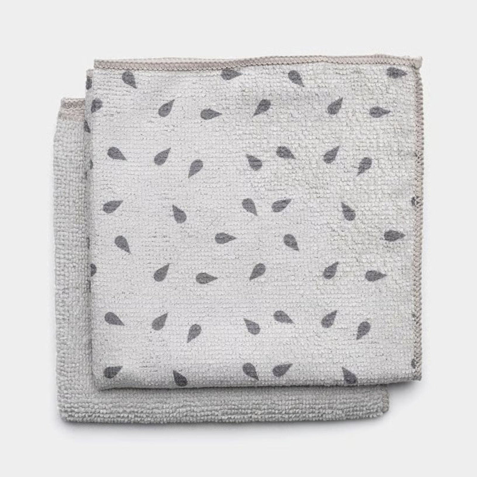 Microfibre Dish Cloths Set of 2 Light Grey Sterling Home 2