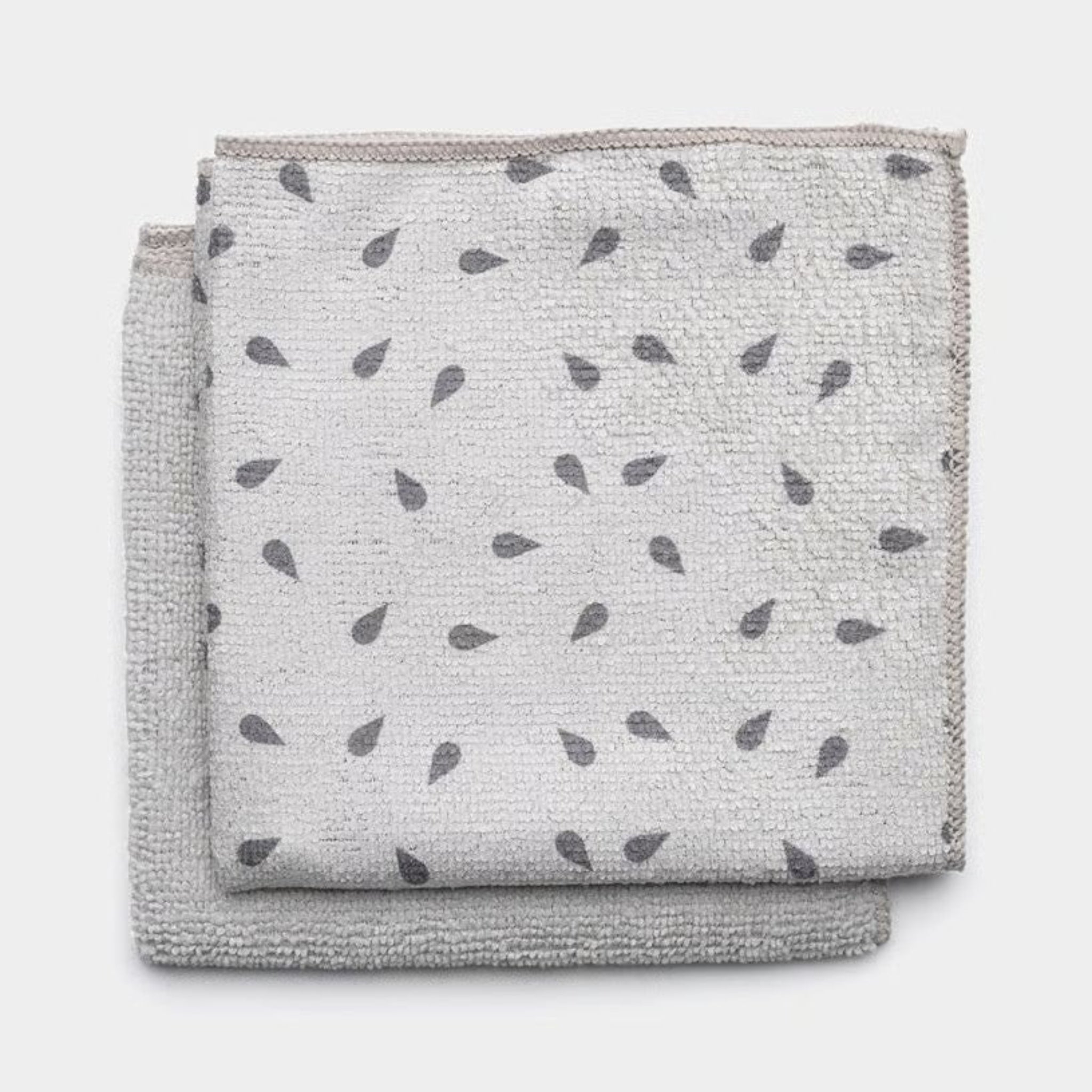 Microfibre Dish Cloths Set of 2 Light Grey Sterling Home 2