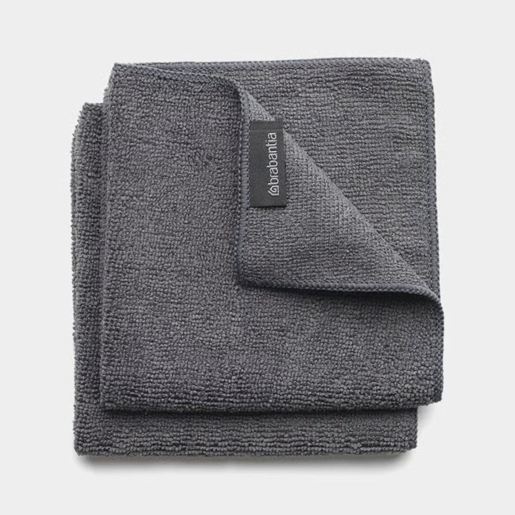 Microfibre Dish Cloths Set of 2 Dark Grey Sterling Home 1