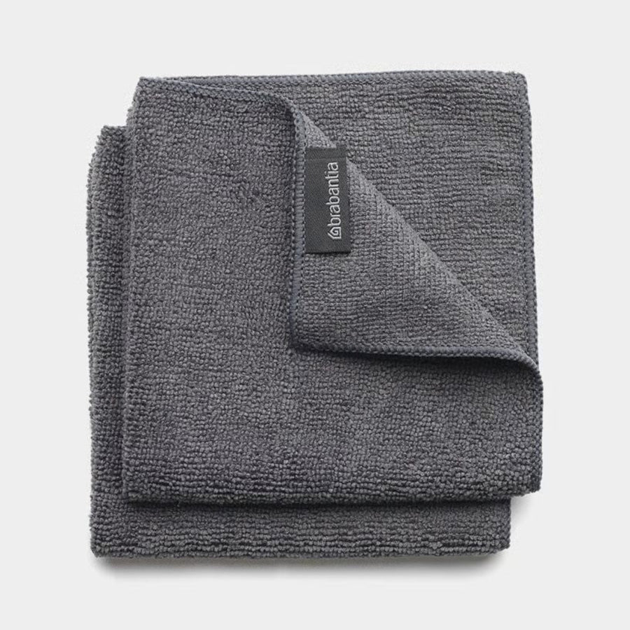 Microfibre Dish Cloths Set of 2 Dark Grey Sterling Home 1