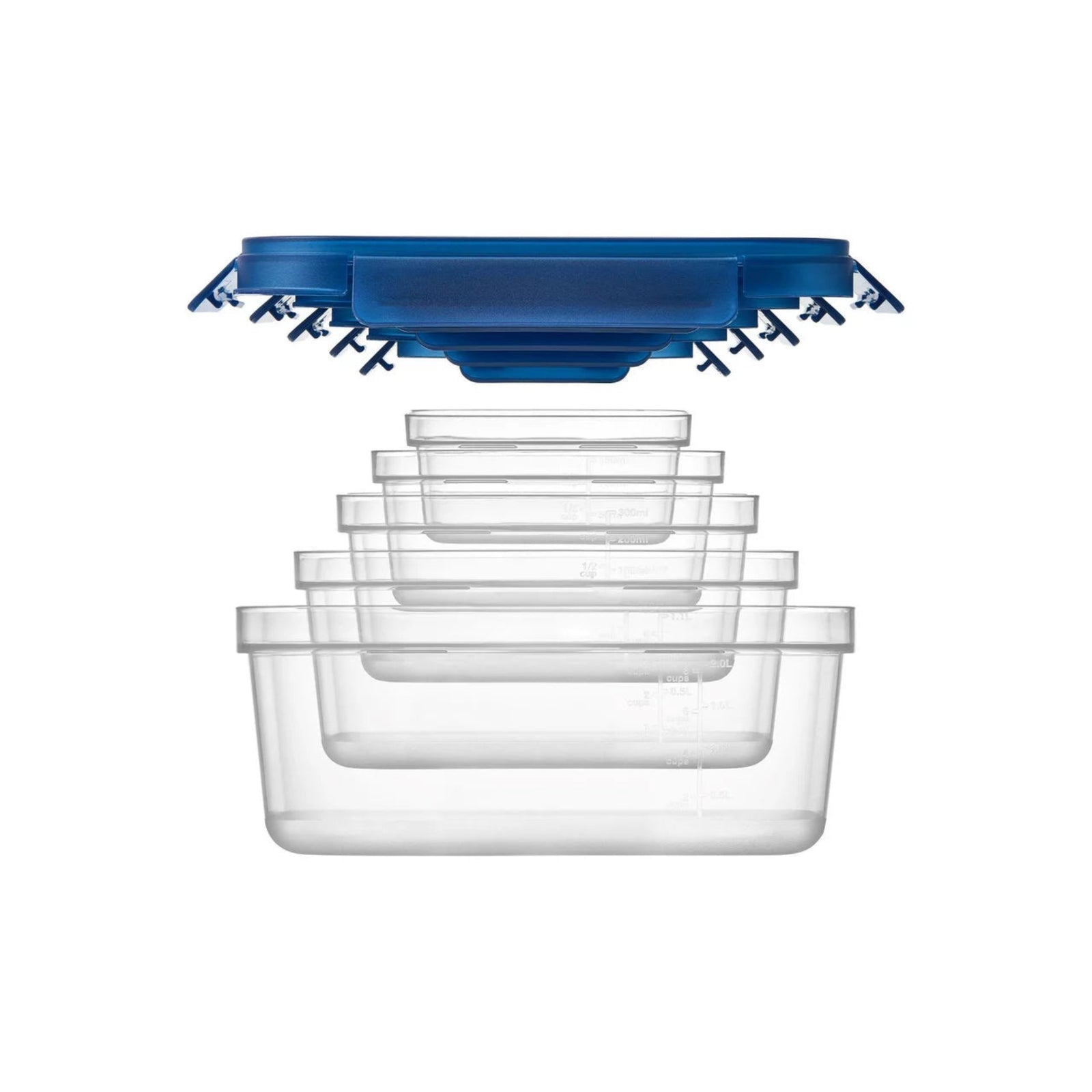 LocknLock Container Set 5pce Blue Sterling Home 2