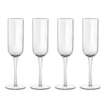 Jazz Flute Glasses Set Of 4 - Jazz Flute Glasses 210mL 4 Pack