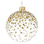 Sparkle Gold Glass Bauble - C Golden Sparkle Glass Bauble 8CM Sterling Home 1
