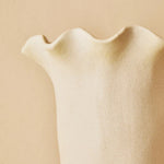 Sonata Large Cream Fluted Vase