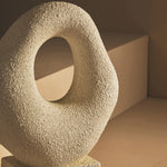 Broc Cream Textured Abstract Loop Sculpture