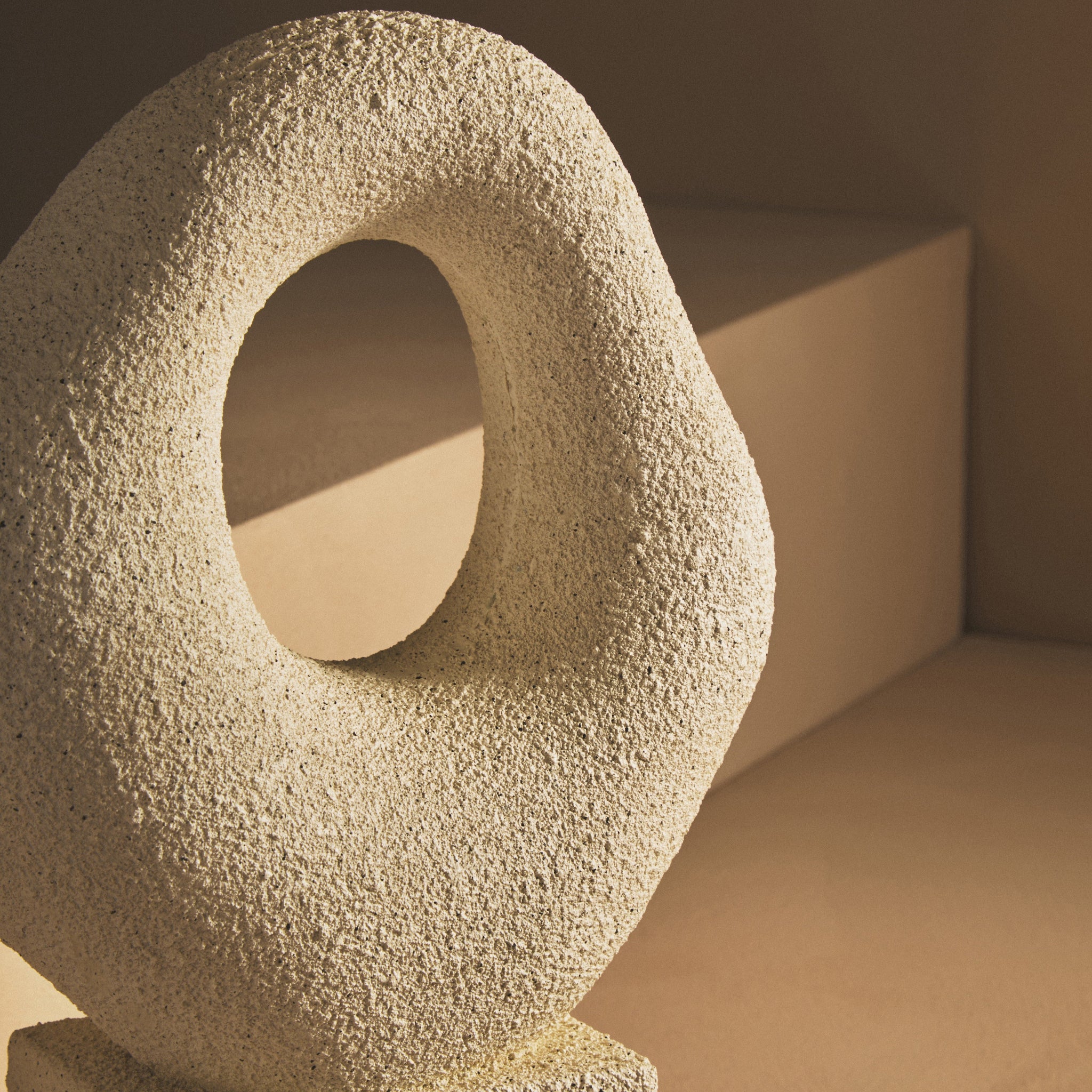 Broc Cream Textured Abstract Loop Sculpture