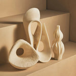 Broc White Marble Effect Organic Twist Vase