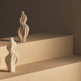 Broc White Marble Effect Organic Twist Vase
