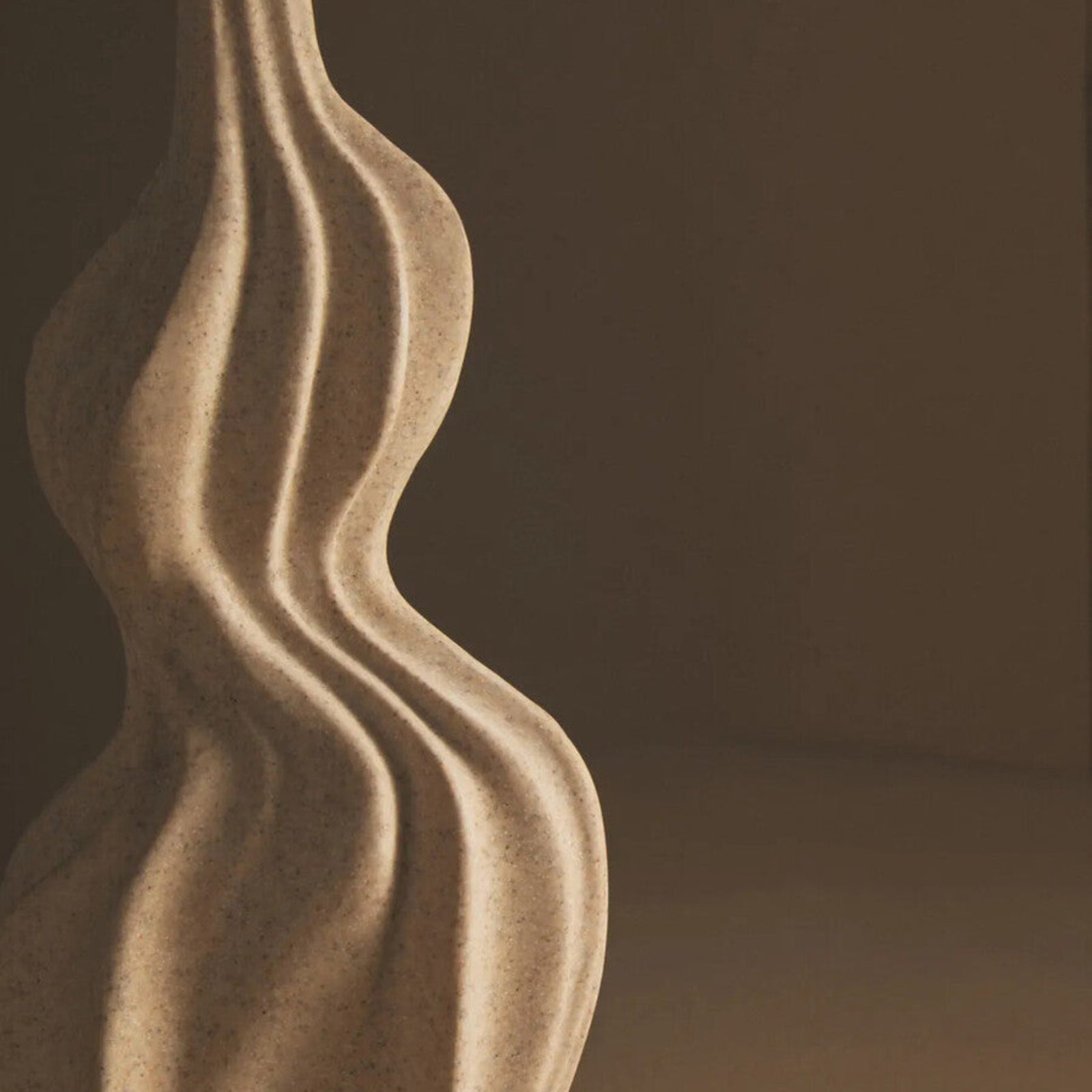 Broc Sandstone Effect Organic Twist Vase - Broc Sandstone Effect Organic Twist Vase Sterling Home 2