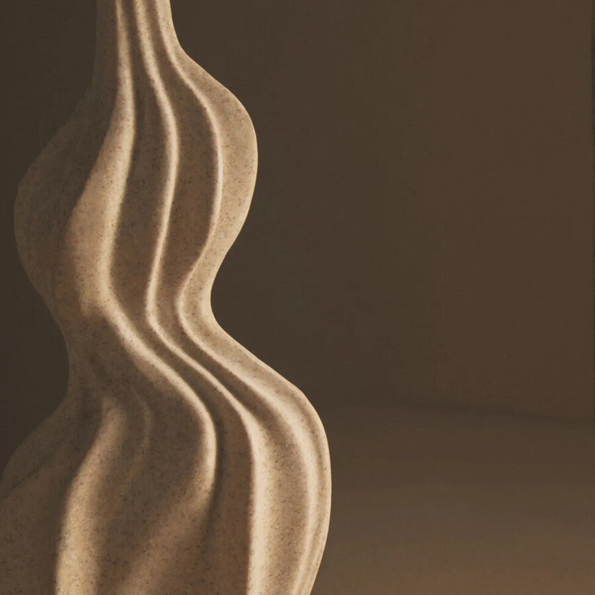 Broc Sandstone Effect Organic Twist Vase