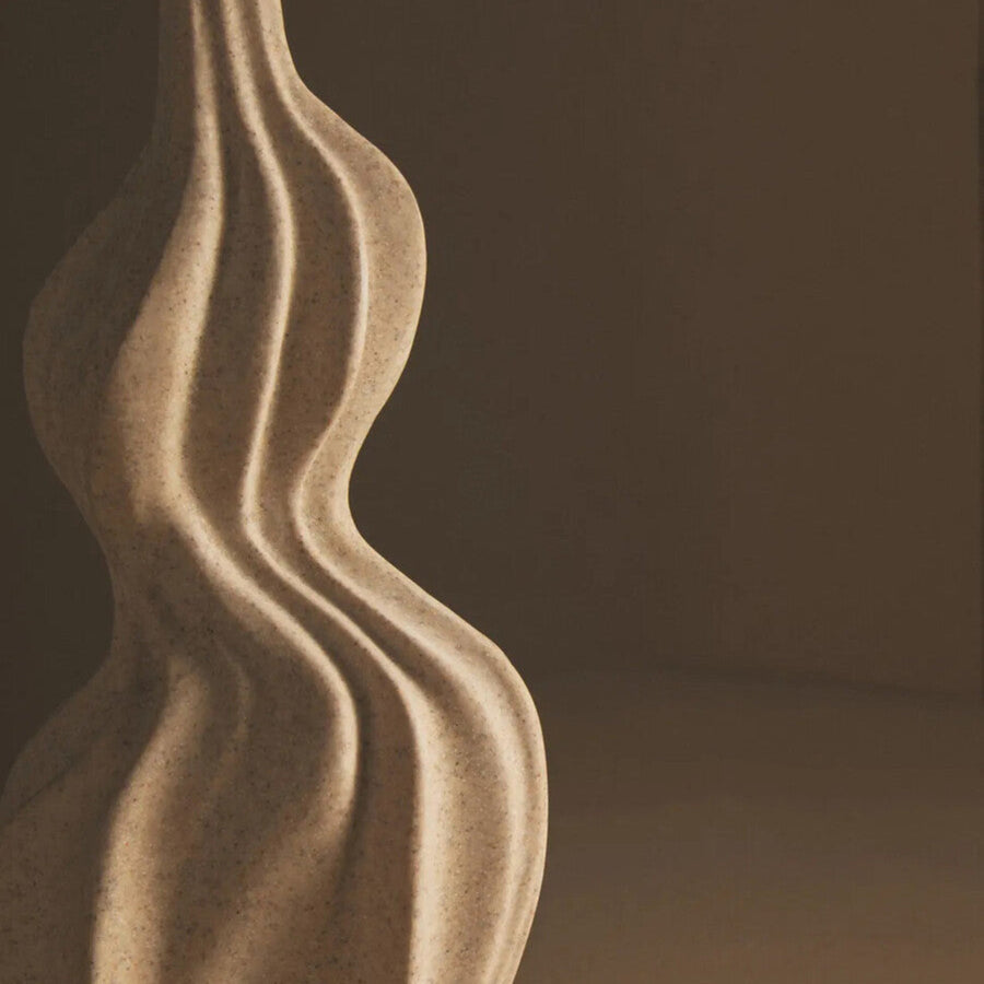 Broc Sandstone Effect Organic Twist Vase Sterling Home 2