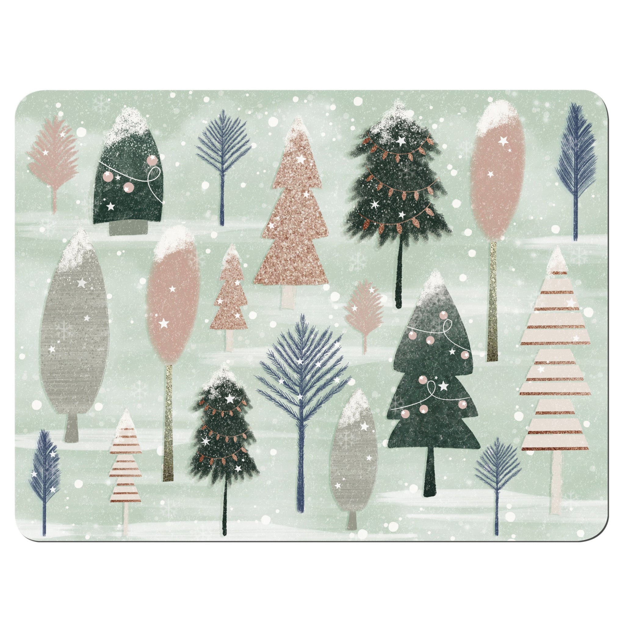 Denby Christmas Forest Set Of 6 Placemats - Denby Christmas Forest Set Of 6 Placemats Sterling Home 1