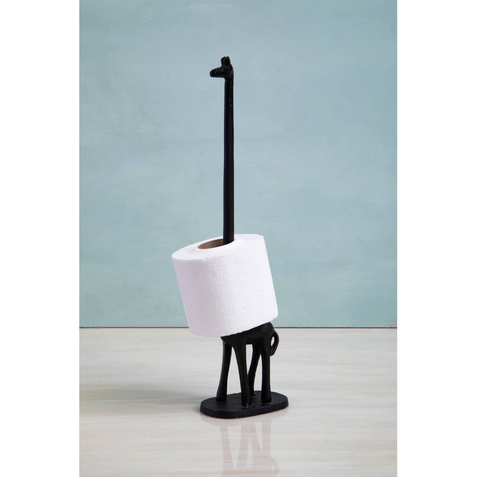 Fauna Black Giraffe Toilet Roll Holder - Fauna Black Giraffe Toilet Roll Holder Sterling Home 1