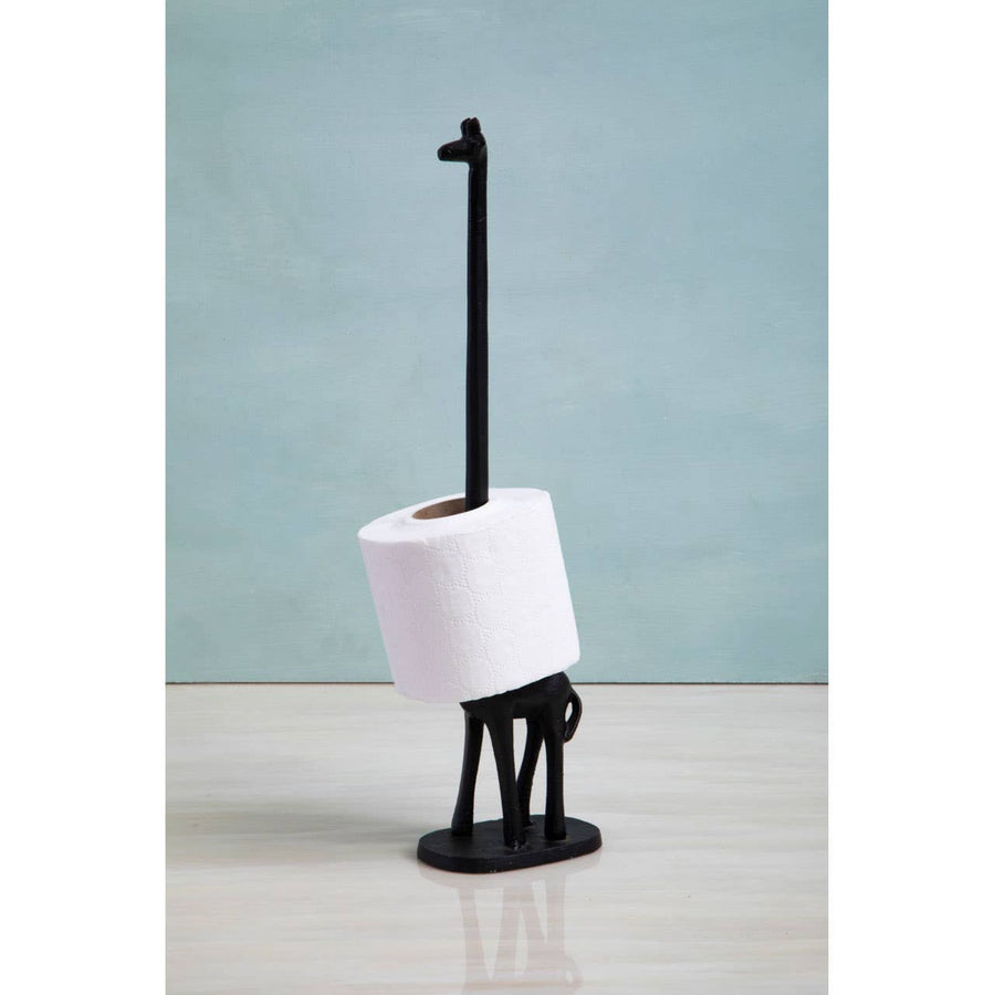 Fauna Black Giraffe Toilet Roll Holder - Fauna Black Giraffe Toilet Roll Holder Sterling Home 1