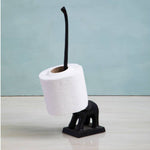 Fauna Black Finish Elephant Toiler Roll Holder - Fauna Black Finish Elephant Toiler Roll Holder Sterling Home 1
