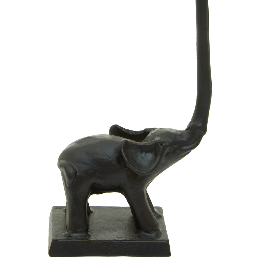 Fauna Black Finish Elephant Toiler Roll Holder - Fauna Black Finish Elephant Toiler Roll Holder Sterling Home 2