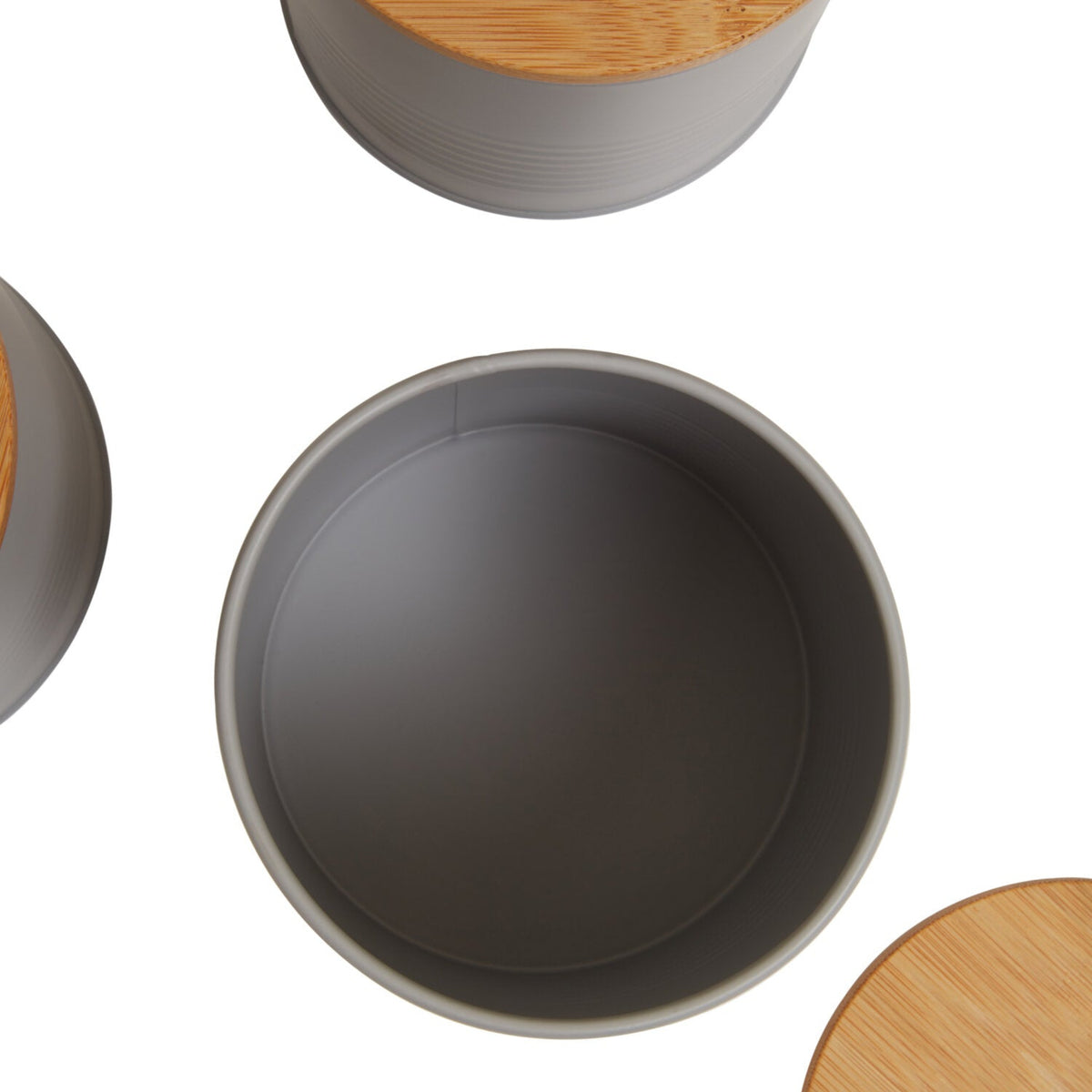 Set Of Three Alton Grey Cannisters - Set Of Three Alton Grey Cannisters Sterling Home 2