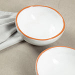 Calisto Terracotta Set of 2 White Mini Bowls - Calisto Terracotta Set of 2 White Mini Bowls Sterling Home 2