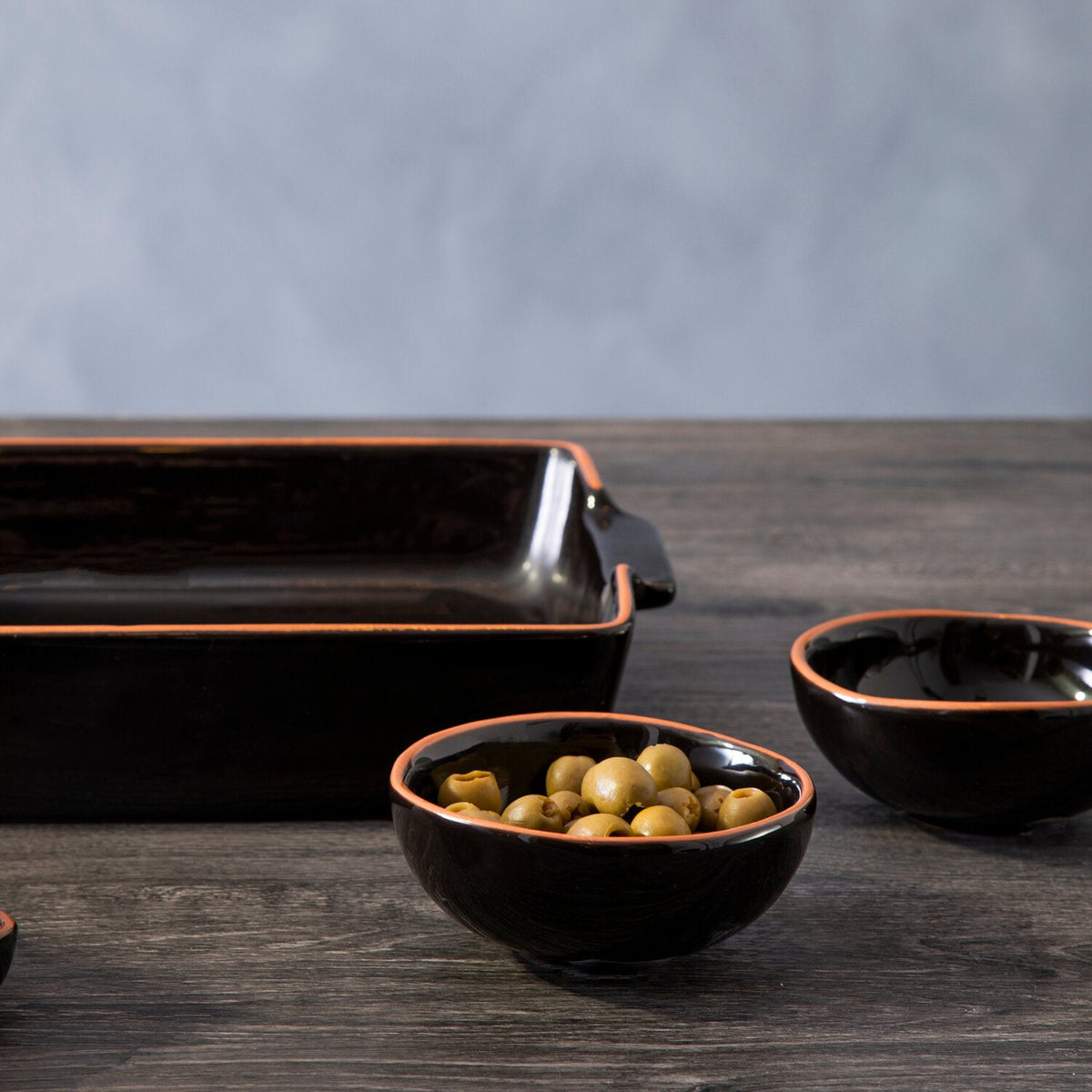 Calisto Black Glazed Set of 2 Small Bowls - Calisto Black Glazed Set of 2 Small Bowls Sterling Home 3