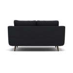Phoebe 2 Seater Sofa - Small Sofa Standard Back Grade B — Plush Velvet Charcoal / American Walnut, gallery image 2