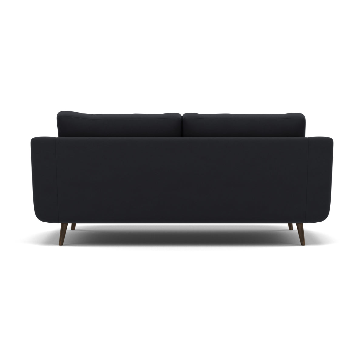 Phoebe 3 Seater Sofa - Large Sofa Standard Back Grade B — Plush Velvet Charcoal / American Walnut, gallery image 2