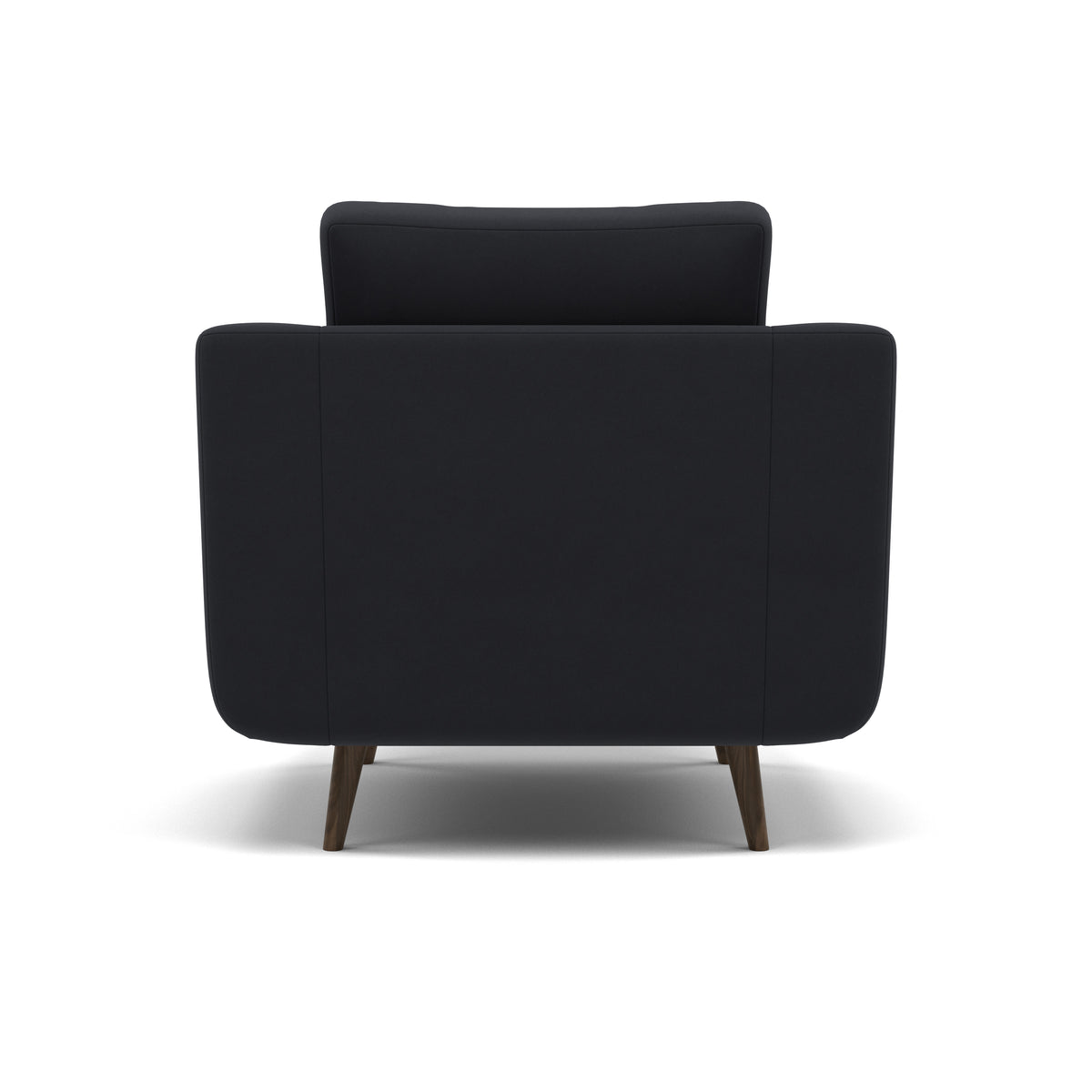 Phoebe Armchair - Chair Grade B — Plush Velvet Charcoal / American Walnut, gallery image 2