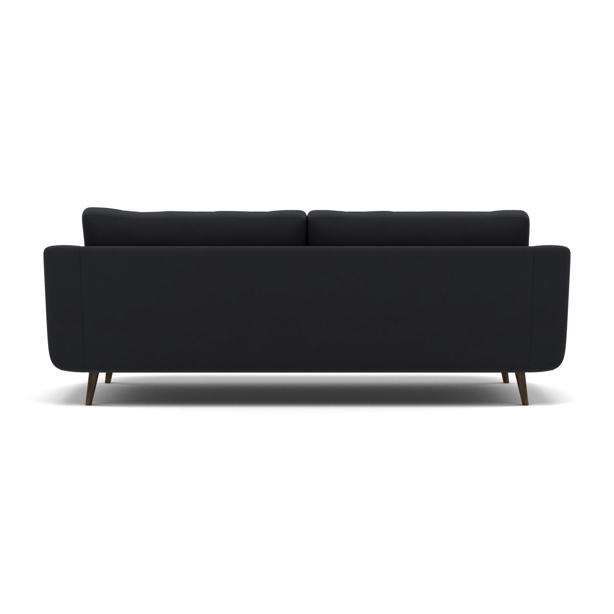 Phoebe 4 Seater Sofa - Extra Large Sofa Standard Back Grade B — Plush Velvet Charcoal / American Walnut, gallery image 2