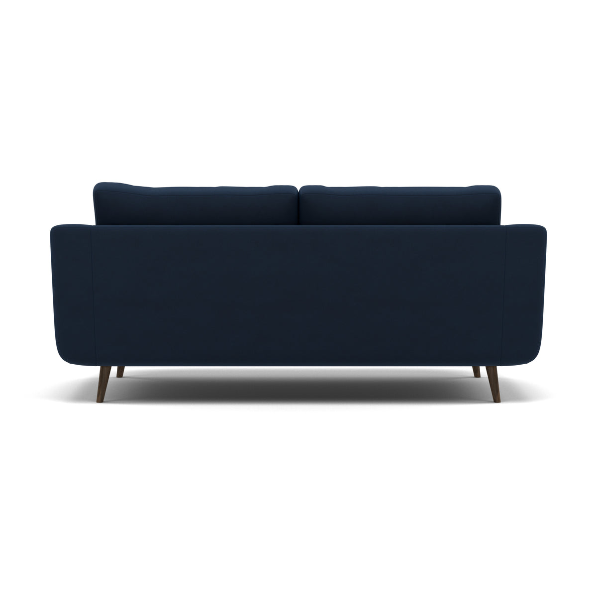 Phoebe 3 Seater Sofa - Large Sofa Standard Back Grade B — Plush Velvet Indigo / American Walnut, gallery image 2
