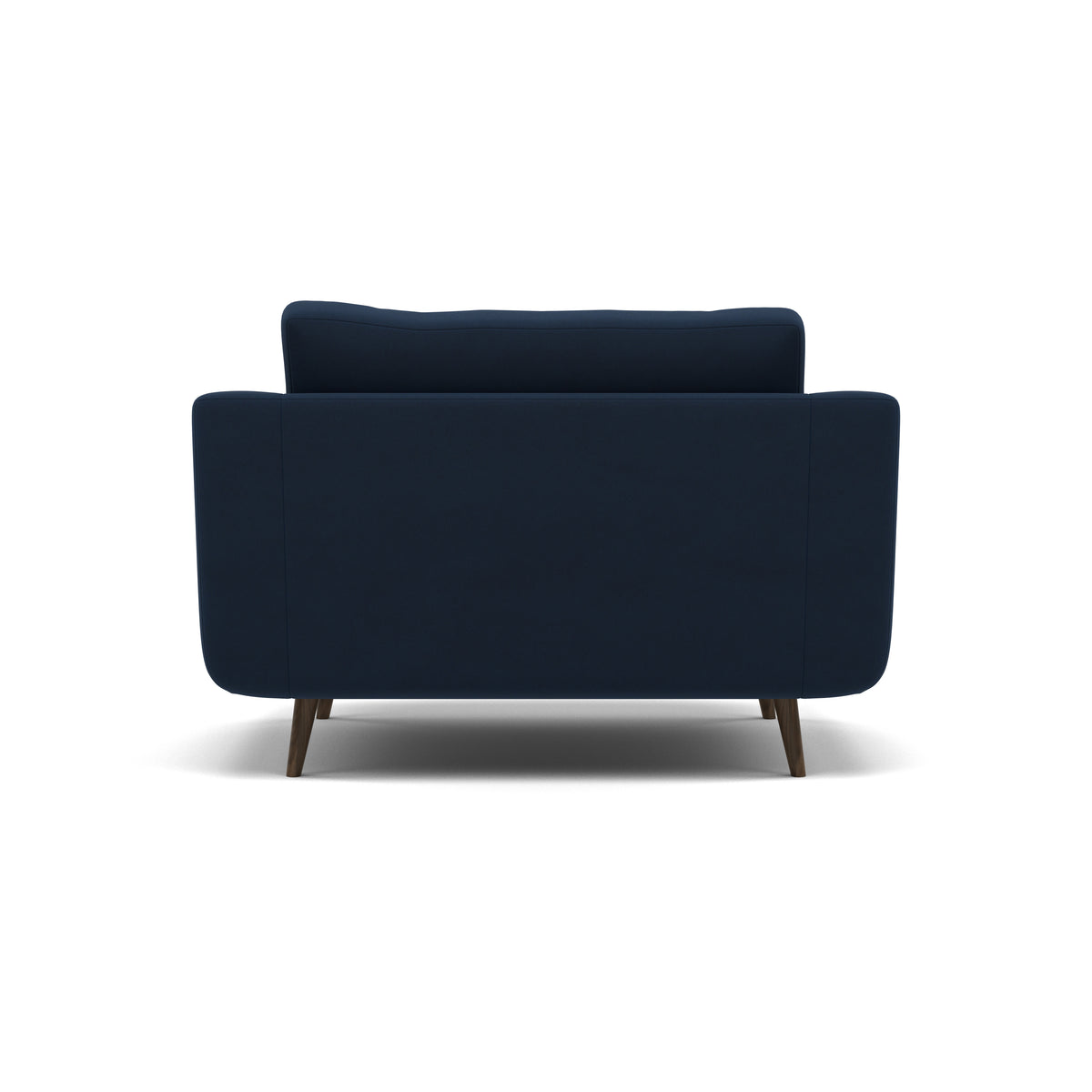 Phoebe Loveseat - Snuggler Chair Grade B — Plush Velvet Indigo / American Walnut, gallery image 2